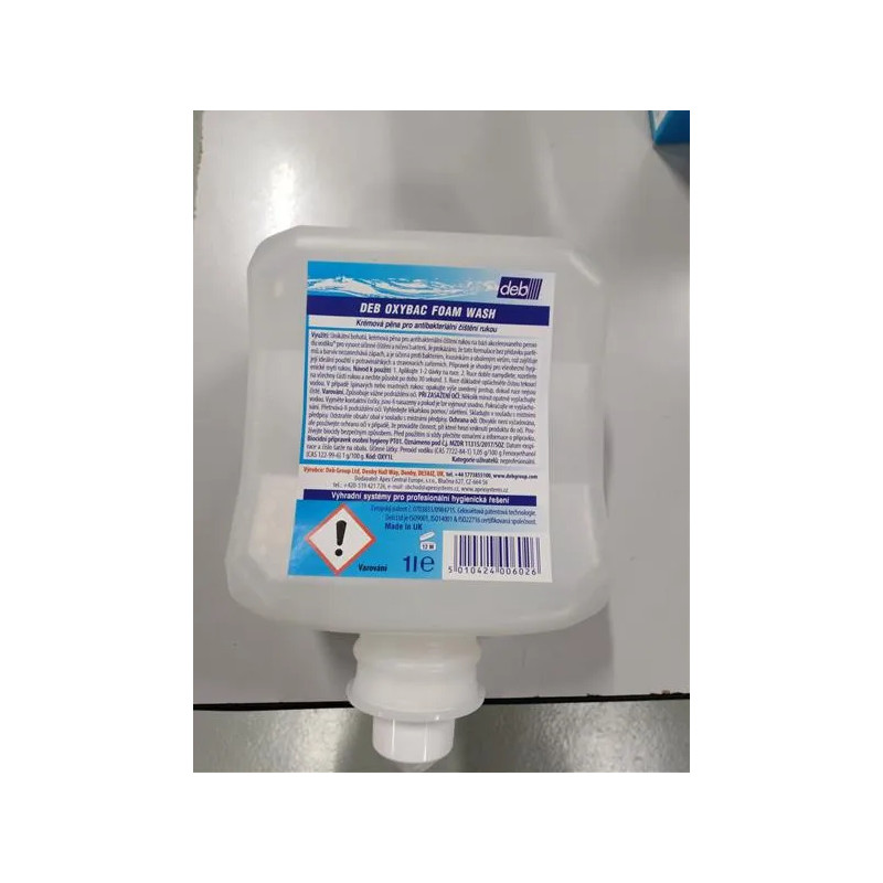 Náplň DEB OxyBac 1000 ml, antibakteriální mýdlo v pěně