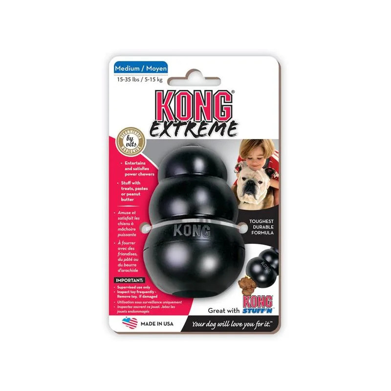 Hračka Kong Dog Extreme Granát černý, guma přírodní, M 5 - 15 kg