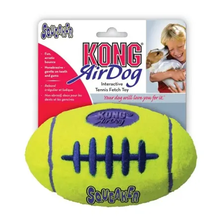Hračka Kong Dog Airdog Ragbyový míček s pískátkem tenis, vulkanizovaná guma, M