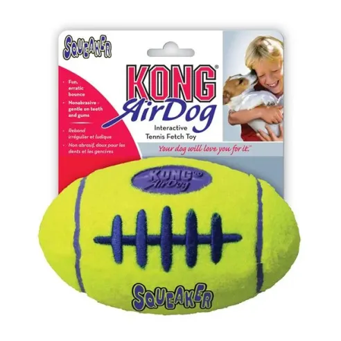 Hračka Kong Dog Airdog Míček rugby s pískátkem tenis, vulkanizovaná guma, S