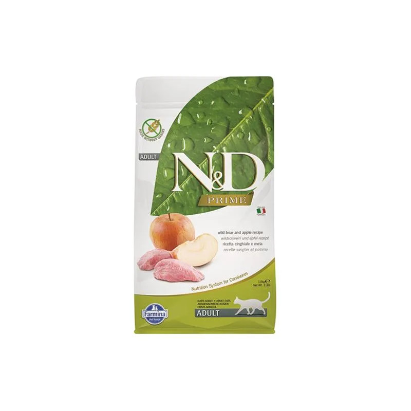 Farmina N&D cat PRIME (GF) adult, divočák a jablko 1,5 kg