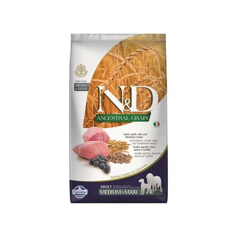 N&D Low Grain Dog Adult Medium & maxi Lamb & Blueberry 12 kg