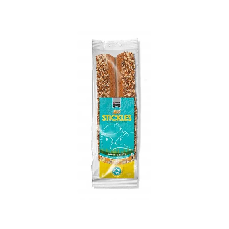 Pamlsek SUPREME hlodavce Stickle Seeds & Honey ZB 100g