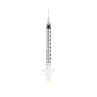 Stříkačka KRUUSE U100 inzulínová 3-dílná, 1 ml s jehlou 29 G x 1/2