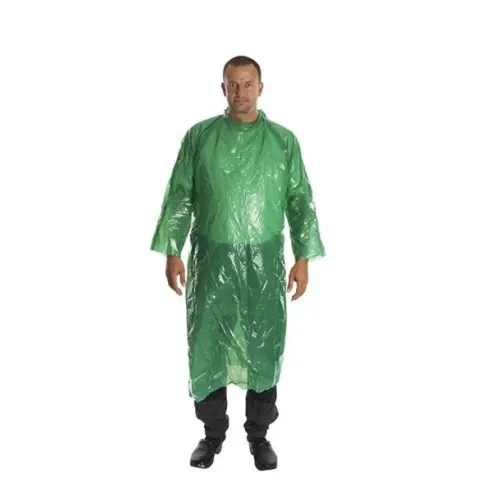 Plášť igelitový KRUTEX jednorázový, délka 130 cm, zelený