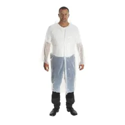 Plášť igelitový KRUTEX jednorázový, délka 120 cm, bílý