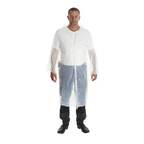 Plášť igelitový KRUTEX jednorázový, délka 120 cm, bílý