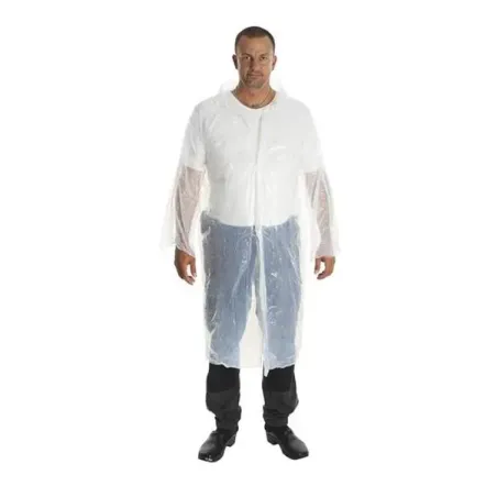 Plášť igelitový KRUTEX jednorázový, délka 120 cm, bílý