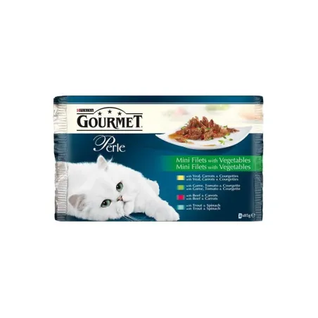 Nestlé GOURMET PERLE kočičí Multipack v omáčce se zeleninou kapsička 4x85 g