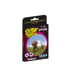 Dr.Pet spot-on pipety pro psy 5 x 1 ml (spot-on odpuzovač klíšťat a blech pro psy)