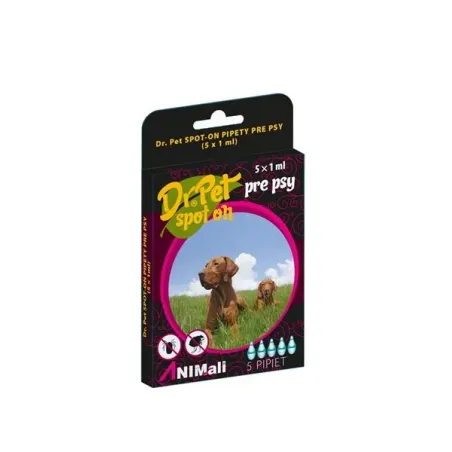 Dr.Pet spot-on pipety pro psy 5 x 1 ml (spot-on odpuzovač klíšťat a blech pro psy)
