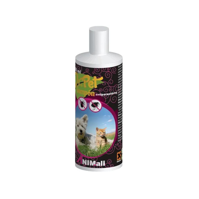 Dr.Pet antiparazitární šampon pro psy a kočky 200 ml (šampon odpuzující klíšťata a blechy pro psy a kočky)