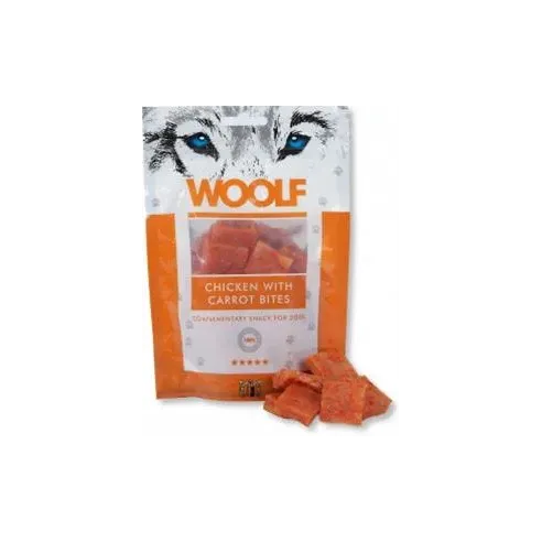 Pamlsek Woolf Dog Chicken & Carrot Bites 100 g