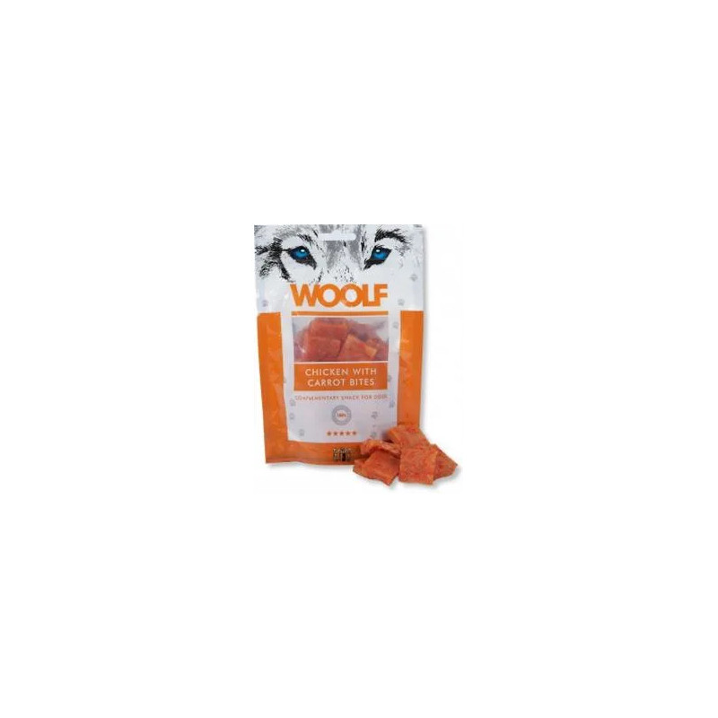 Pamlsek Woolf Dog Chicken & Carrot Bites 100 g