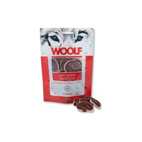 Pamlsek Woolf Dog Beef Sushi & Codfish 100 g