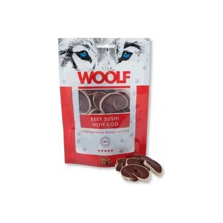 Pamlsek Woolf Dog Beef Sushi & Codfish 100 g