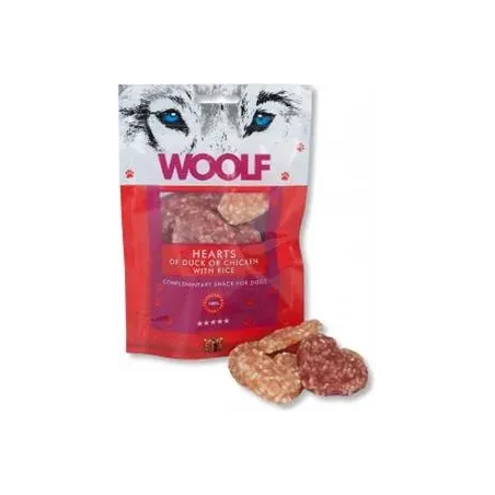 Pamlsek Woolf Dog Duck & Chicken Hearts 100 g