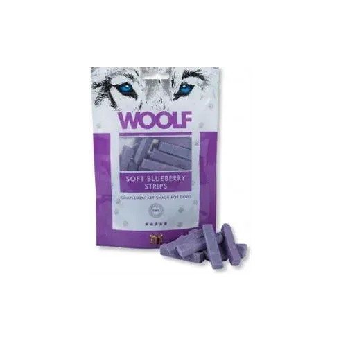 Pamlsek Woolf Dog Blueberry & Chicken Soft Strips 100 g
