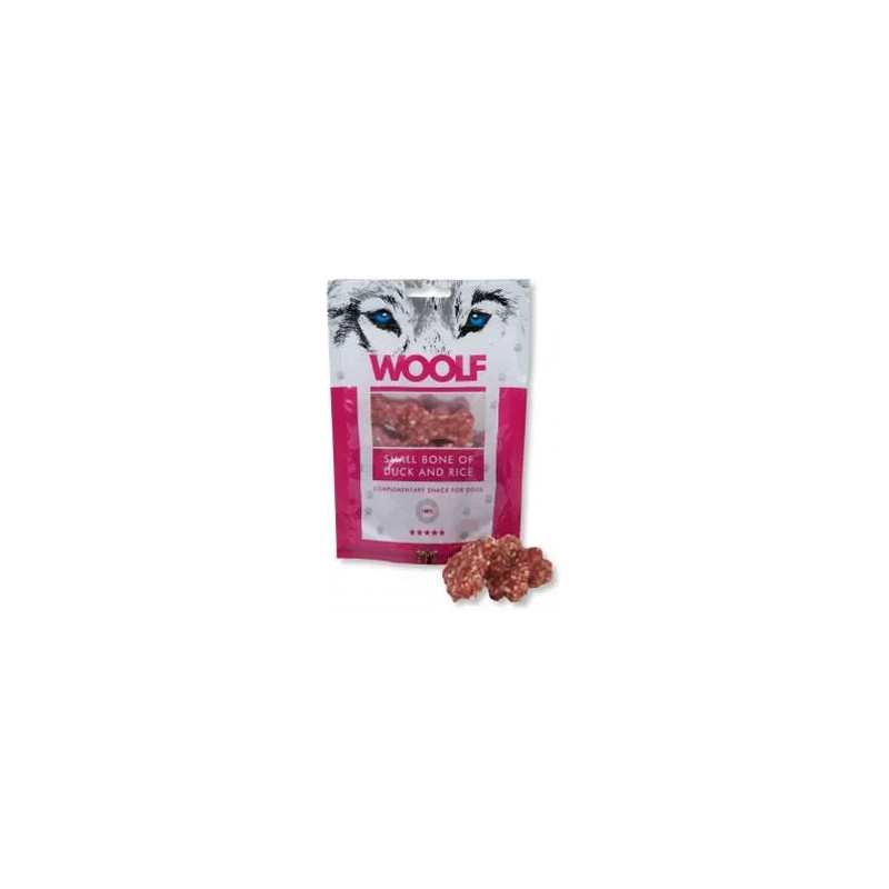 Pamlsek Woolf Dog Duck Bone Small & Rice 100 g