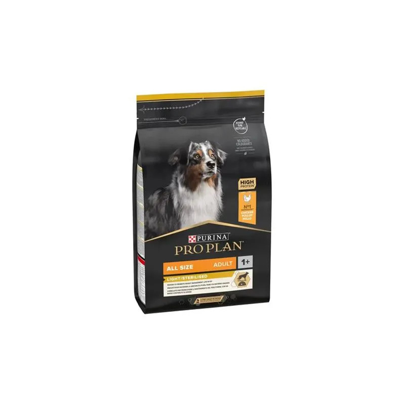 Proplan MO Dog Adult All Size Light/Sterilised kuře 3 kg