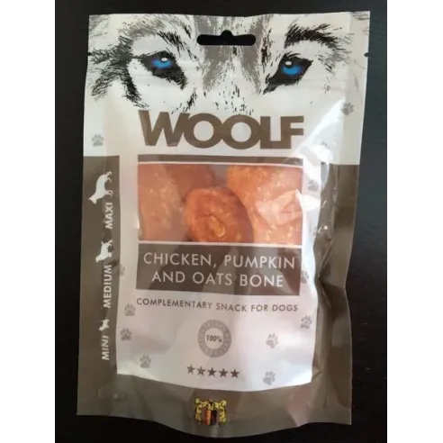 Pamlsek Woolf Dog Chicken & Pumpkin & Oats Bone 100 g
