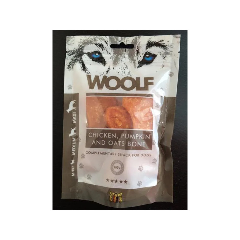 Pamlsek Woolf Dog Chicken & Pumpkin & Oats Bone 100 g