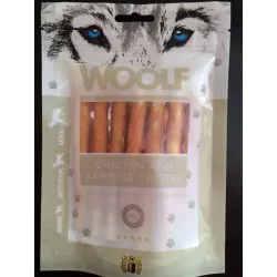 Pamlsok Woolf Dog Chicken & Rawhide Twister 100 g
