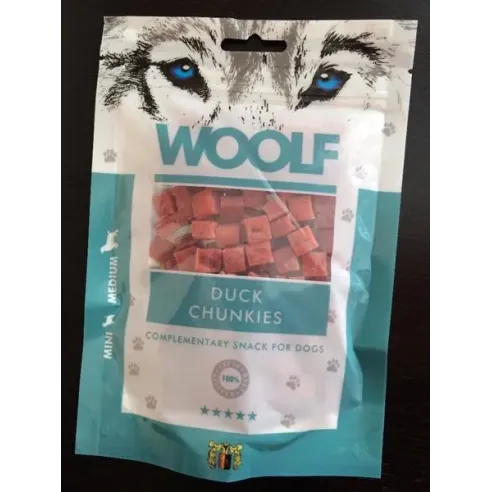 Pamlsek Woolf Dog Duck Chunkies 100 g