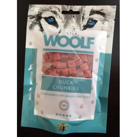 Pamlsek Woolf Dog Duck Chunkies 100 g