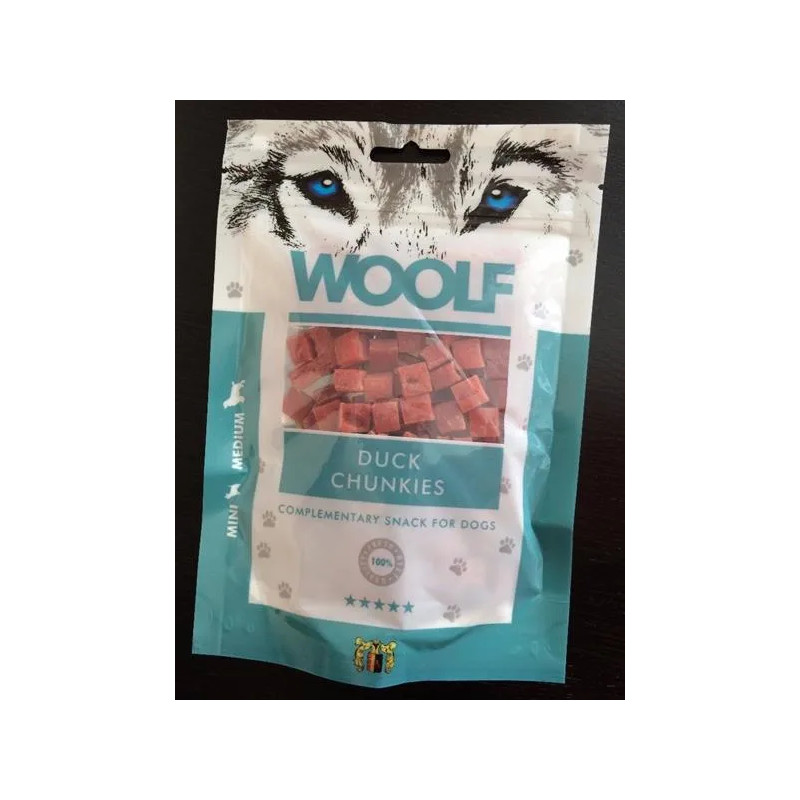Pamlsek Woolf Dog Duck Chunkies 100 g