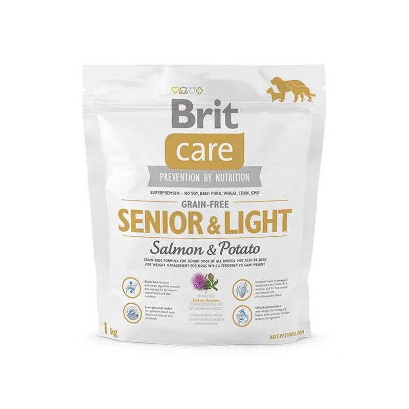 BRIT Care dog Grain free Senior & Light Losos & Brambor 1 kg