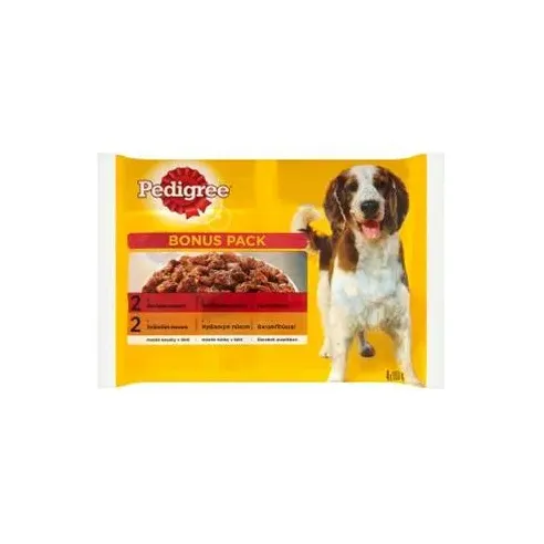 Mars PEDIGREE kapsička dog ADULT Multipack hovězí & drůbeží maso v želé 4 x 100 g