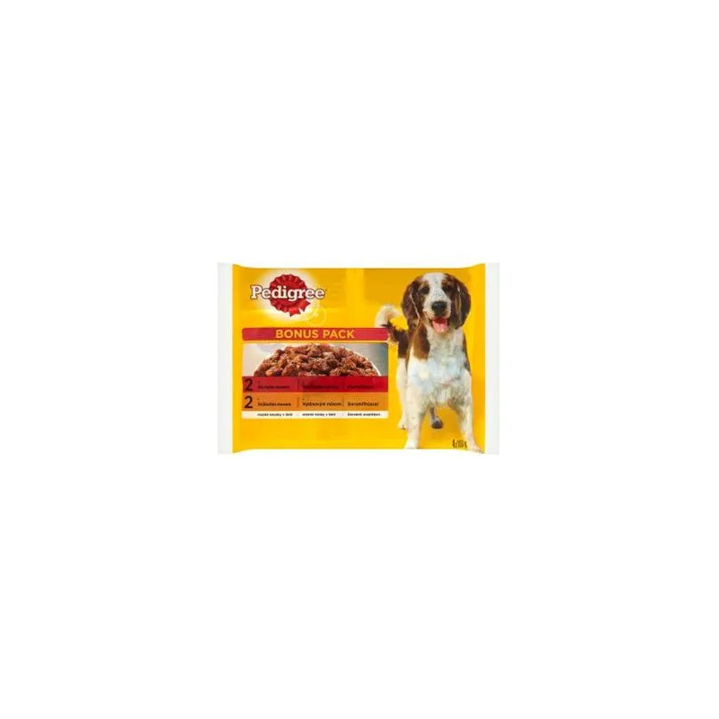 Mars PEDIGREE kapsička dog ADULT Multipack hovězí & drůbeží maso v želé 4 x 100 g
