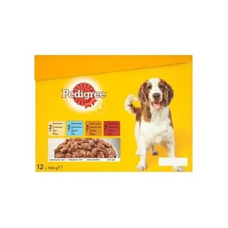Mars PEDIGREE kapsička dog ADULT Multipack kuře&jehně&drůbež&hovězí v želé 12 x 100 g
