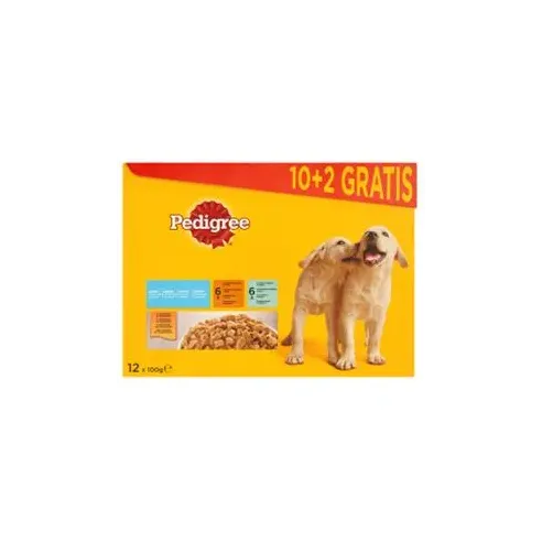 Mars PEDIGREE kapsička dog JUNIOR kuřecí & jehněčí & drůbeží & hovězí s rýží v želé 12 x 100 g