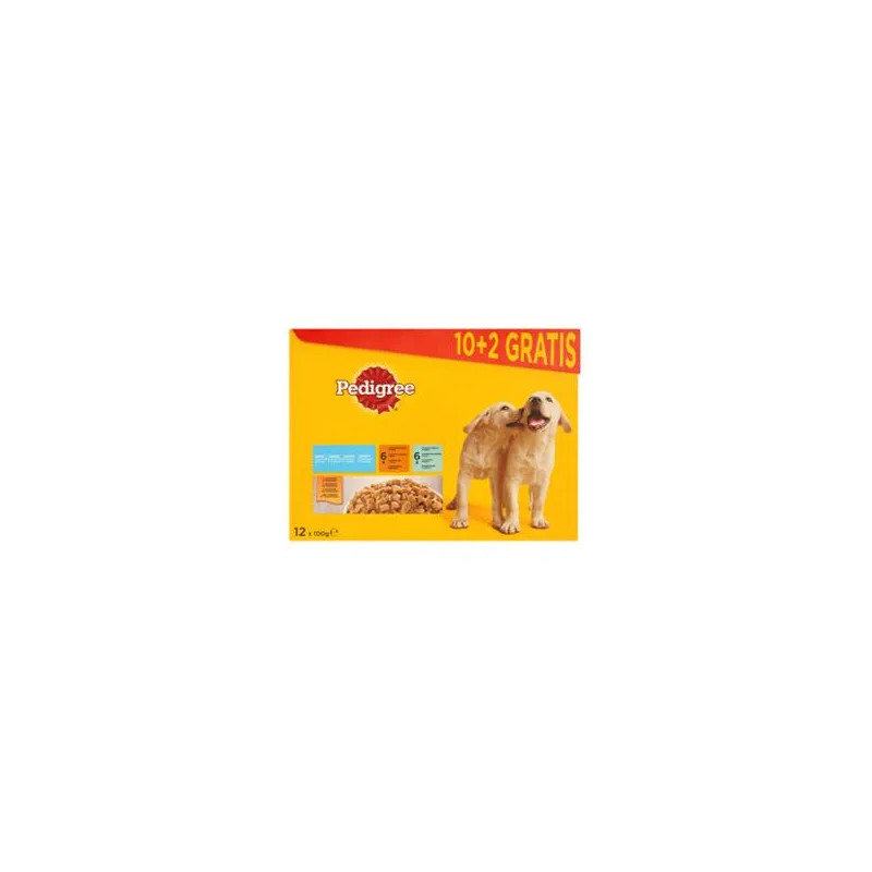 Mars PEDIGREE kapsička dog JUNIOR kuřecí & jehněčí & drůbeží & hovězí s rýží v želé 12 x 100 g