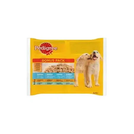 Mars PEDIGREE kapsička pro psy JUNIOR Multipack kuře a rýže v želé, hovězí a rýže v želé 4 x 100 g
