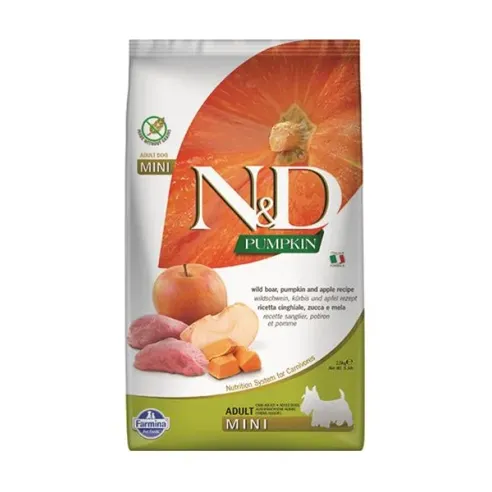 Farmina N&D dog PUMPKIN (GF) dospělý mini, divočák a jablko 2,5 kg