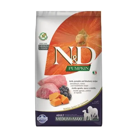 Farmina N&D dog PUMPKIN (GF) adult medium & maxi, jehněčí a borůvka 2,5 kg