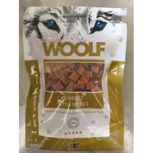 Pamlsek Woolf Dog/Cat Rabbit Chunkies 100 g