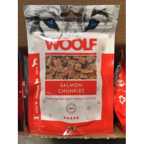 Pamlsek Woolf Dog/Cat Salmon Chunkies 100 g