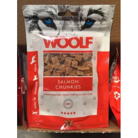 Pamlsek Woolf Dog/Cat Salmon Chunkies 100 g