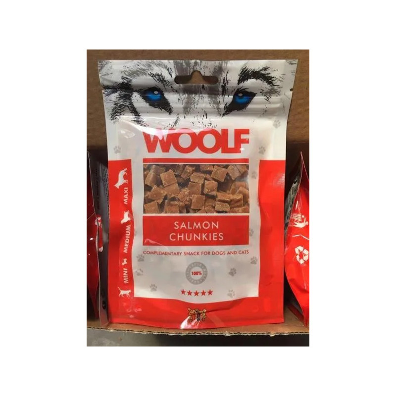 Pamlsek Woolf Dog/Cat Salmon Chunkies 100 g