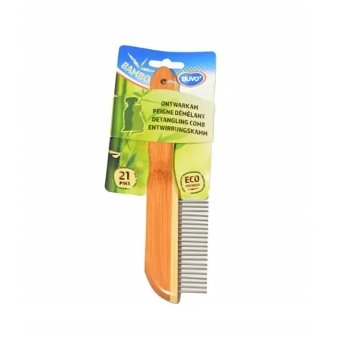 Hřeben DUVO+ vyčesávač 21 zubů bambus 21 cm