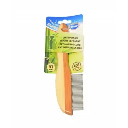 Hřeben DUVO+ vyčesávač 31 zubů bambus 21 cm