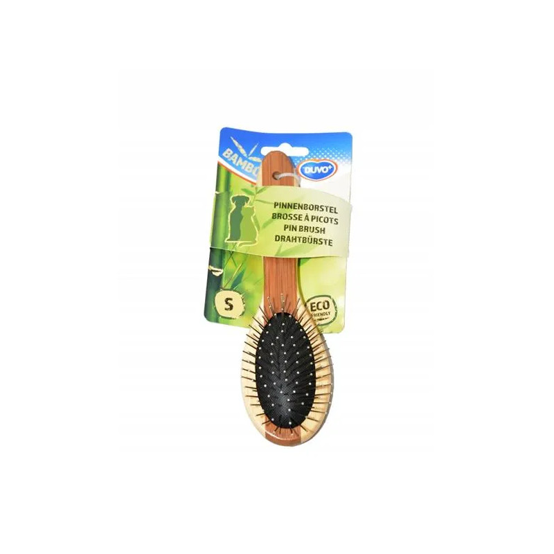 Hřeben DUVO+ kartáč Combo bambus kovový Small 19,5 x 5,5 cm
