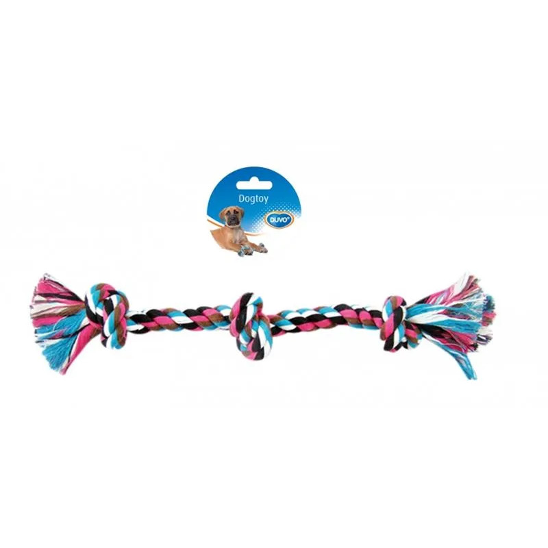 Hračka DUVO+ Lano se 3 uzly na tahání 38 cm