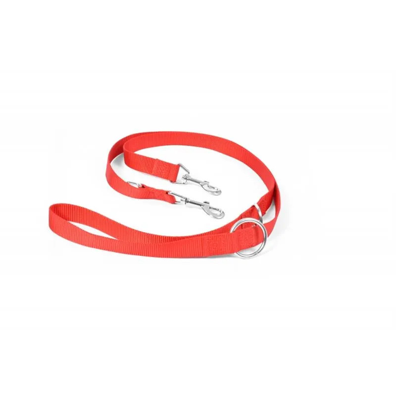 Vodítko DUVO+ Nylon Nastavitelné červené 200 cm/ 25 mm
