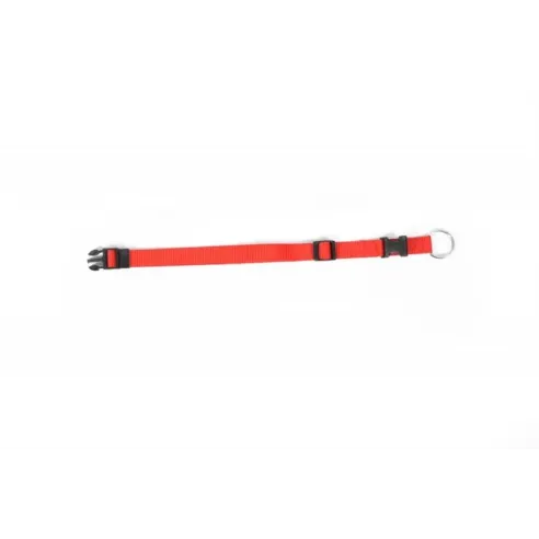 Obojek DUVO+ Nastavitelný nylon červený 40-65 cm/ 25 mm