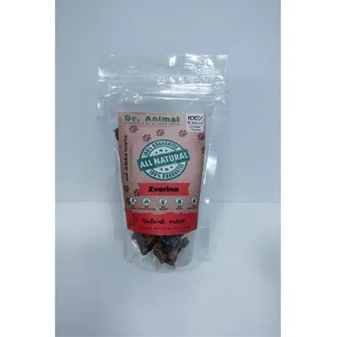 Pamlsek Dr. Animal zvěřina sušené maso 80g